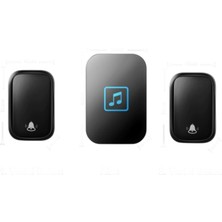 Kenly 2 Buton 1 Alıcı Kablosuz LED Kapı Zili – Pil Gerektirmeyen, Uzun Mesafe, Çok Sesli, Kolay Montaj