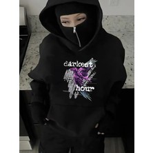 LAYORA Maskeli Ninja Polar Sweatshirt – Termal Rahatlık – Modern Görünüm