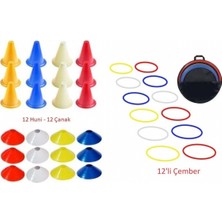 PremiumPort 12'li Antrenman Seti: Çanak, Huni ve Koordinasyon Çemberi