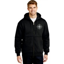LAYORA 3 Iplık Compass 2 New Oversize Kapşonlu Fermuarlı Sweatshirt