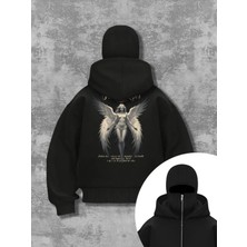 LAYORA Kar Maskeli Ninja Unisex Polar Sweatshirt – Kalın 3 Iplik – Kışlık Rahat Tarz
