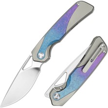 Kizer Topsail | S45VN | Titanium & Crystallized Titanium | Front Flipper | KI3735A1