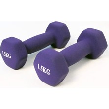 PremiumPort 1,5kg Mor Neopren Dambıl Profesyonel Spor Ağırlık Seti