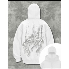 LAYORA Oversize Siyah Baskılı Kapüşonlu Sweatshirt