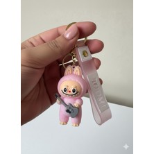 Labubu Oyuncak Anahtarlık Pembe Çanta Aksesuarı Silikon Oyuncak Anahtarlık Figür Çocuk