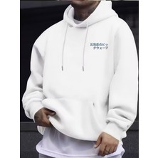 LAYORA Erkekler Için Japon Dalga Desenli Kapüşonlu Sweatshirt