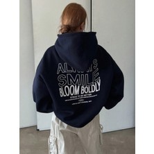 LAYORA Unisex Erkek/kadın Always Renkli Özel Baskılı Pamuklu Oversize Kapüşonlu Sweatshirt