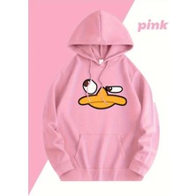 LAYORA Ünisex Ördek Gagası Harf Baskılı Hoodie