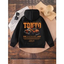 LAYORA Tokyo Racing Los Angeles California Genç Kapüşonlu Sweatshirt