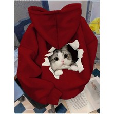 LAYORA Kadın Ilkbahar Sonbahar Grafik Baskılı Uzun Kollu Kapşonlu Sweatshirtler Uzun Kollu Üstler