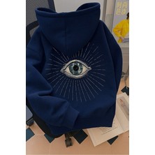 LAYORA Göz Grafikli Arka Baskılı, Uzun Kollu, Günlük ve Resmi Kombinler Için Kapüşonlu Sweatshirt