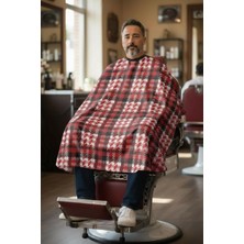 Kupa Penuar Süper Lüks Berber ve Kuaför Saç Kesim Önlüğü Ekose Desenli 130X150 cm