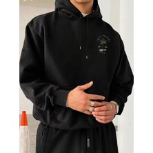 LAYORA Erkek Casual Tropikal Palmiye Ağacı Baskılı Kapüşonlu Sweatshirt