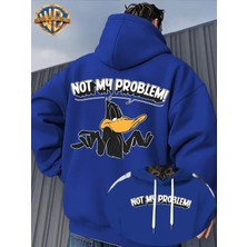 LAYORA Çift Taraflı Baskılı Erkekler Için Rahat Gevşek Ayarlanabilir Kapüşonlu Sweatshirt