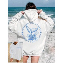 LAYORA Köpek Balığı - Unisex Baskılı Oversize Sweatshirt