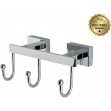 Premium Pirinç Katre 3lü Askılık