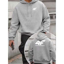 LAYORA Erkek Moda Yaratıcı Tasarım Baskılı Sporlu Günlük Çok Amaçlı Uzun Kollu Bol Kapüşonlu Sweatshirt