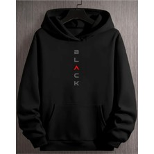 LAYORA Black Baskılı Oversize Unısex Kadın/erkek Kapüşonlu Sweatshirt