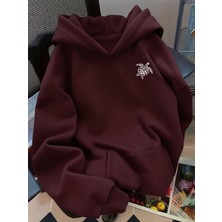 LAYORA Unisex Karakterli Kapüşonlu Sweatshirt- Yüz ve Tüm Yüzey Baskılı, Rahat Bağcıklı Kapüşonlu