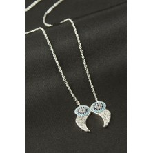 Bijuteri Net Kanat Zirkon Taşlı Kolye