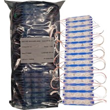 Powerr Led Aydınlatma 200 Adet 12 Volt 1.5 Watt 3 Lensli Turkuaz 2835 Smd LED Modül IP65 1 Paket