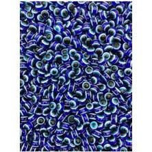 İğne İzi Çift Taraflı 10 mm Nazar Boncuğu 100 Adet