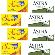 Atamanstore Shark Yaprak Jilet 4 Adet 5 Li Kutu | Astra Yaprak Jilet 4 Adet 5 Li Kutu | 20+20 Jilet