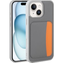 M.TK Moveteck Apple iPhone 13 - iPhone 14 Uyumlu Kılıf Kamera Korumalı Kartlıklı Cüzdanlı Renkli Tuşlu Deri Tasarımlı Silikon Kapak