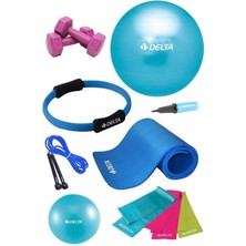 PremiumPort 15 mm Minderli Turkuaz Pilates Seti, 55X20 Cm, Konfor ve Şıklık