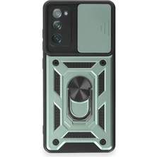 Eco Port Samsung Galaxy S20 Fe Kılıf Pars Lens Yüzüklü Silikon - Yeşil