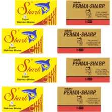 Atamanstore Shark Yaprak Jilet 4 Adet 5 Li Kutu | Permasharp Yaprak Jilet 4 Adet 5 Li Kutu | 20+20 Jilet