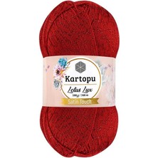 Kartopu Lotus Lux Simli (5 Adet) K165 Kırmızı El Örgü Ipliği