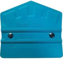 Khi-Zai Switch Card Üçgen Ragle Ppf/tph Cam Filmi Çekme Uygulama Aparatı Teflonlu 90A Sertlik 10X9CM Turkuaz Mavi