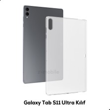 Z-Mobile Galaxy Tab S11 Ultra Kılıf Şeffaf Silikon Tablet Kılıfı Arka Kapak 14.6 Inç 2025