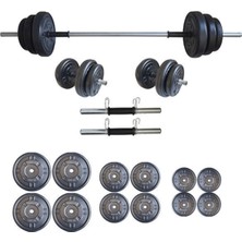 PremiumPort 55 kg Dambıl Seti, Halter ve Vücut Geliştirme Ağırlık Seti