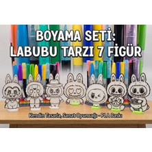 Casey Store Labubu Tarzı Boyanabilir 3D Figür Seti - Kendin Tasarla, Ramen & Donut, Sanat Oyuncağı (Art Toy)
