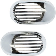 Khi-Zai Krom Yan Sinyal Çerçevesi Kafesli Izgaralı Kapak 10X5CM 2 Parça