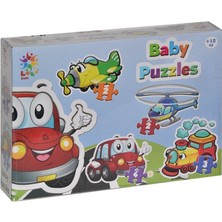 NessiWorld LCBYB00 Kids Baby Puzzles - Taşıtlar / 2+2+3+4 Parça Puzzle / +1 Yaş