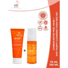 Goaje Skincare Carbon Detox Peeling Maskesi + Soft Purity Yüz Temizleme Jeli İkili Seti