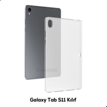 Z-Mobile Galaxy Tab S11 Kılıf Şeffaf Silikon Tablet Kılıfı Arka Kapak 11 Inç 2025