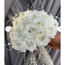 Bioren Incili Taşlı Kadife Gül Gelinçiçeği