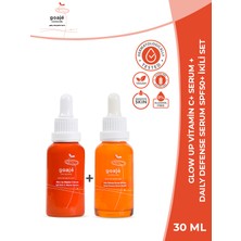 Goaje Skincare Glow Up Vitamin C + Serum+Daily Defense Serum SPF50+ İkili Set