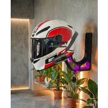 Generic Motosiklet Kask Askısı Duvar Tipi Kask Tutucu ve Anahtarlık Standı
