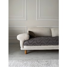 Hisar Home Bohem Dalgalı Ponponlu Koltuk Kanepe Çekyat Örtüsü 90X200