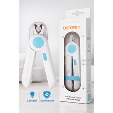 Dexpet Işıklı Kedi Köpek Tırnak Makası Evcil Hayvanlar Için Korumalı Led'li Törpülü Tırnak Makası