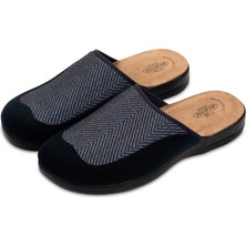 Akınalbella Konforlu Mavi-Gri Ev Terliği