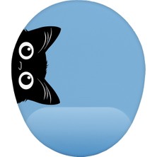 Hamiki Sevimli Renkli Kedi Bilek Destekli Mouse Pad Ergonomik Kaymaz Taban Mousepad Fare Altlığı