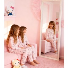 NiCe İç Giyim Hello Kitty Pembe Polar Kız Çocuk Pijama Takımı Kışlık Yumuşacık Karne Hediyesi