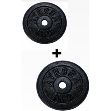 PremiumPort 5 kg Ağırlık Bar Plaka Seti (2'li) Spor ve Fitness Için Uygun