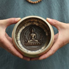 PremiumPort El Yapımı Tibet Şarkı Söyleyen Kase, Meditasyon ve Yoga Için 14 cm